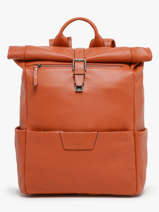 1 Compartment Backpack Flandres Leather Etrier Orange flandres EFLA8102